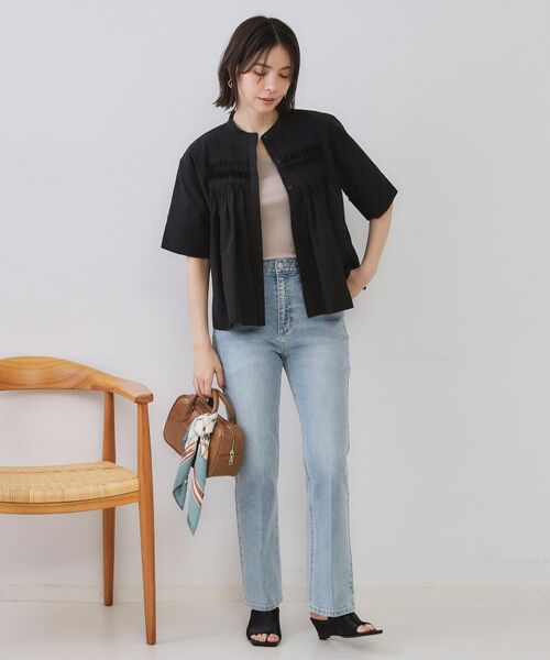 OPAQUE.CLIP / オペーク ドット クリップ シャツ・ブラウス | ピンタックフレアシャツ【洗濯機洗い可】 | 詳細6