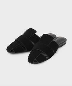 OPAQUE.CLIP / オペーク ドット クリップ サンダル | スエードメッシュラフミュールサンダル