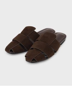 OPAQUE.CLIP / オペーク ドット クリップ サンダル | スエードメッシュラフミュールサンダル