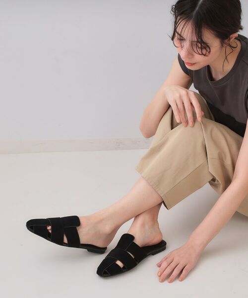 OPAQUE.CLIP / オペーク ドット クリップ サンダル | スエードメッシュラフミュールサンダル | 詳細6