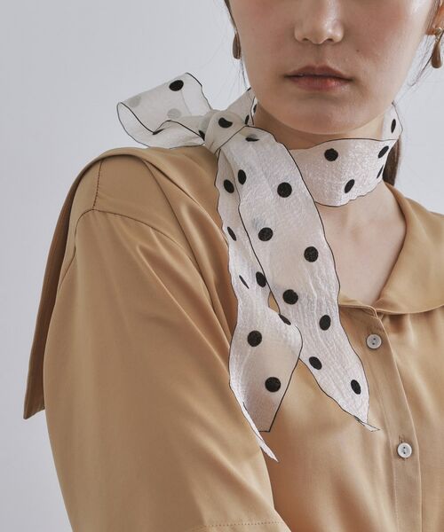 OPAQUE.CLIP / オペーク ドット クリップ バンダナ・スカーフ | シアーレーススカラップスカーフ | 詳細4