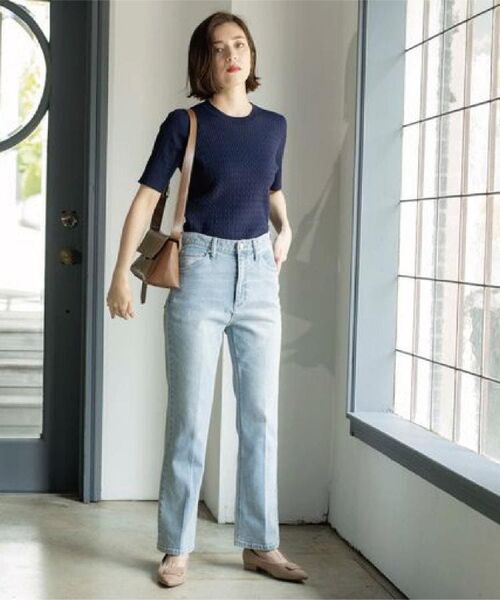 OPAQUE.CLIP / オペーク ドット クリップ デニムパンツ | 《SS-LLサイズ》ストレッチセミフレアデニム【洗濯機洗い可】 | 詳細1