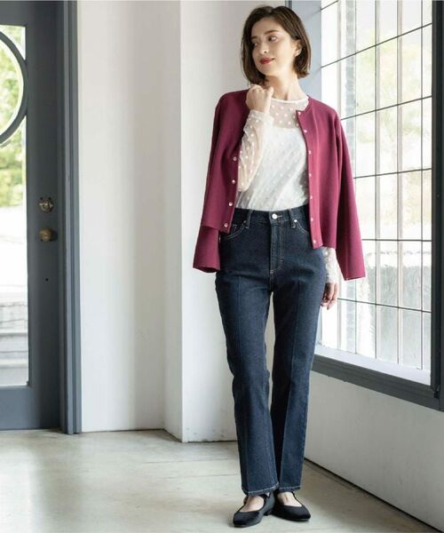 OPAQUE.CLIP / オペーク ドット クリップ デニムパンツ | 《SS-LLサイズ》ストレッチセミフレアデニム【洗濯機洗い可】 | 詳細10