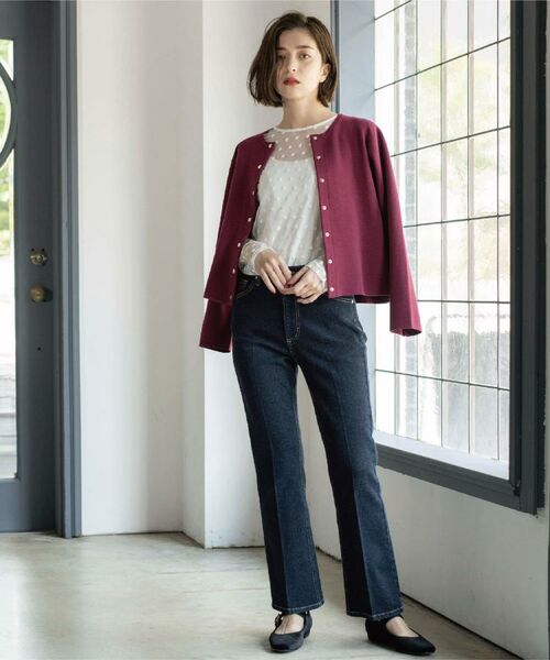 OPAQUE.CLIP / オペーク ドット クリップ デニムパンツ | 《SS-LLサイズ》ストレッチセミフレアデニム【洗濯機洗い可】 | 詳細11