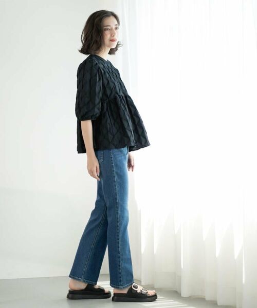 OPAQUE.CLIP / オペーク ドット クリップ デニムパンツ | 《SS-LLサイズ》ストレッチセミフレアデニム【洗濯機洗い可】 | 詳細19