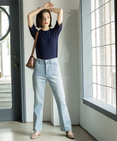 OPAQUE.CLIP / オペーク ドット クリップ デニムパンツ | 《SS-LLサイズ》ストレッチセミフレアデニム【洗濯機洗い可】 | 詳細3