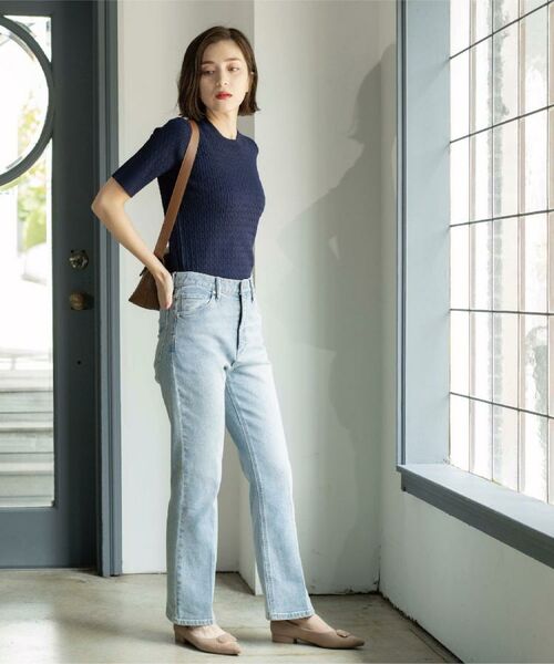 OPAQUE.CLIP / オペーク ドット クリップ デニムパンツ | 《SS-LLサイズ》ストレッチセミフレアデニム【洗濯機洗い可】 | 詳細4