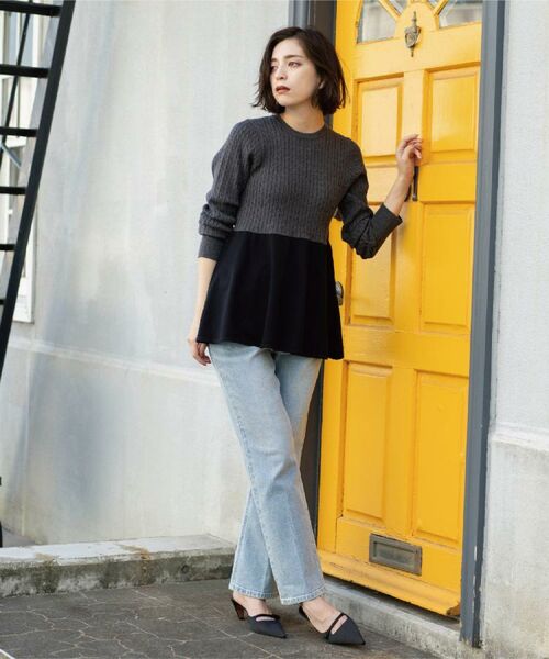 OPAQUE.CLIP / オペーク ドット クリップ デニムパンツ | 《SS-LLサイズ》ストレッチセミフレアデニム【洗濯機洗い可】 | 詳細6