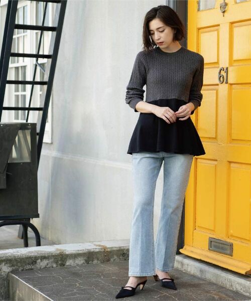 OPAQUE.CLIP / オペーク ドット クリップ デニムパンツ | 《SS-LLサイズ》ストレッチセミフレアデニム【洗濯機洗い可】 | 詳細7