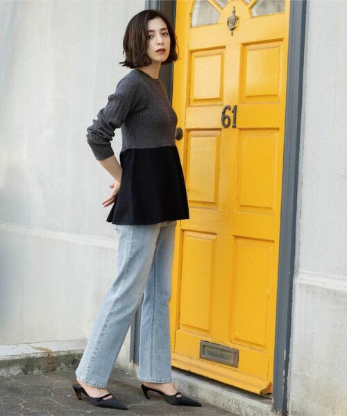 OPAQUE.CLIP / オペーク ドット クリップ デニムパンツ | 《SS-LLサイズ》ストレッチセミフレアデニム【洗濯機洗い可】 | 詳細8