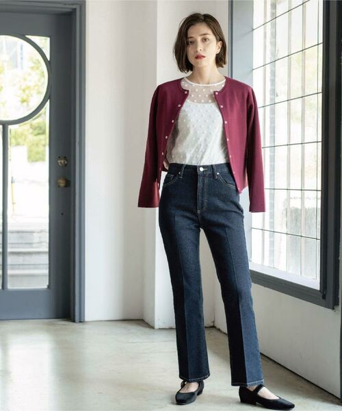 OPAQUE.CLIP / オペーク ドット クリップ デニムパンツ | 《SS-LLサイズ》ストレッチセミフレアデニム【洗濯機洗い可】 | 詳細9