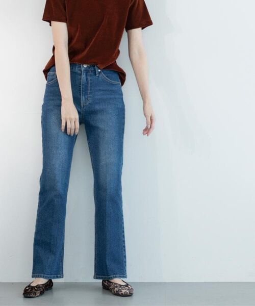 OPAQUE. CLIP/オペーク ドット クリップ 《SS-LLサイズ》ストレッチセミフレアデニム【洗濯機洗い可】 ブルー(093) 36(S) OPAQUE. CLIP/オペーク ドット クリップ 《SS-LLサイズ》ストレッチセミフレアデニム【洗濯機洗い可】 ブルー(093) 36(S)