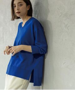 OPAQUE.CLIP / オペーク ドット クリップ ニット・セーター | Vネックニット/エクストラファインメリノウール【THEシリーズ/洗濯機OK】《6col/S～LL》