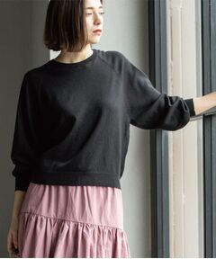 OPAQUE.CLIP / オペーク ドット クリップ ニット・セーター | ラグランクルーネックニット/エクストラファインメリノウール【THEシリーズ/洗濯機OK】《6col/S～LL》