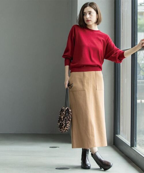 OPAQUE.CLIP / オペーク ドット クリップ ニット・セーター | ラグランクルーネックニット/エクストラファインメリノウール【THEシリーズ/洗濯機OK】《6col/S～LL》 | 詳細16