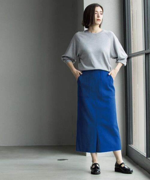 OPAQUE.CLIP / オペーク ドット クリップ ニット・セーター | ラグランクルーネックニット/エクストラファインメリノウール【THEシリーズ/洗濯機OK】《6col/S～LL》 | 詳細21