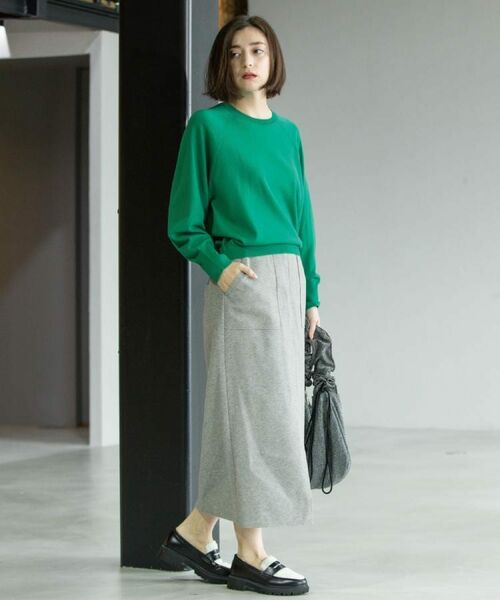 OPAQUE.CLIP / オペーク ドット クリップ ニット・セーター | ラグランクルーネックニット/エクストラファインメリノウール【THEシリーズ/洗濯機OK】《6col/S～LL》 | 詳細29