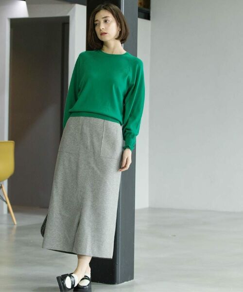 OPAQUE.CLIP / オペーク ドット クリップ ニット・セーター | ラグランクルーネックニット/エクストラファインメリノウール【THEシリーズ/洗濯機OK】《6col/S～LL》 | 詳細30