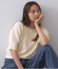 OPAQUE.CLIP / オペーク ドット クリップ ニット・セーター | キラキラボリュームスリーブニット【洗濯機洗い可】