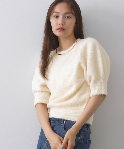 OPAQUE.CLIP / オペーク ドット クリップ ニット・セーター | キラキラボリュームスリーブニット【洗濯機洗い可】 | 詳細1