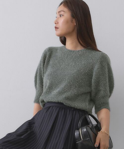 OPAQUE.CLIP / オペーク ドット クリップ ニット・セーター | キラキラボリュームスリーブニット【洗濯機洗い可】 | 詳細5