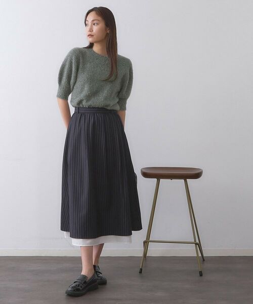 OPAQUE.CLIP / オペーク ドット クリップ ニット・セーター | キラキラボリュームスリーブニット【洗濯機洗い可】 | 詳細6