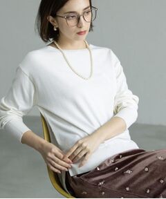 OPAQUE.CLIP / オペーク ドット クリップ ニット・セーター | ボートネックニット/エクストラファインメリノウール【THEシリーズ/洗濯機OK】《8col/SS～LL》