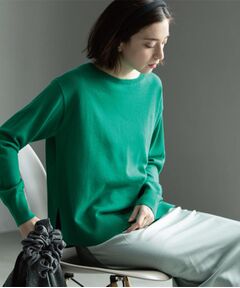 OPAQUE.CLIP / オペーク ドット クリップ ニット・セーター | ボートネックニット/エクストラファインメリノウール【THEシリーズ/洗濯機OK】《8col/SS～LL》