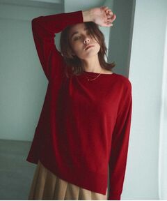 OPAQUE.CLIP / オペーク ドット クリップ ニット・セーター | ボートネックニット/エクストラファインメリノウール【THEシリーズ/洗濯機OK】《8col/SS～LL》