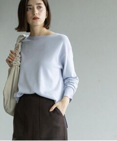 OPAQUE.CLIP / オペーク ドット クリップ ニット・セーター | ボートネックニット/エクストラファインメリノウール【THEシリーズ/洗濯機OK】《8col/SS～LL》