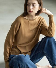 OPAQUE.CLIP / オペーク ドット クリップ ニット・セーター | ボートネックニット/エクストラファインメリノウール【THEシリーズ/洗濯機OK】《8col/SS～LL》