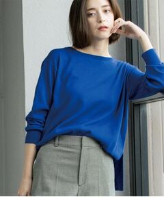 OPAQUE.CLIP / オペーク ドット クリップ ニット・セーター | ボートネックニット/エクストラファインメリノウール【THEシリーズ/洗濯機OK】《8col/SS～LL》