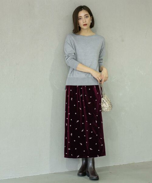 OPAQUE.CLIP / オペーク ドット クリップ ニット・セーター | ボートネックニット/エクストラファインメリノウール【THEシリーズ/洗濯機OK】《8col/SS~LL》 | 詳細11