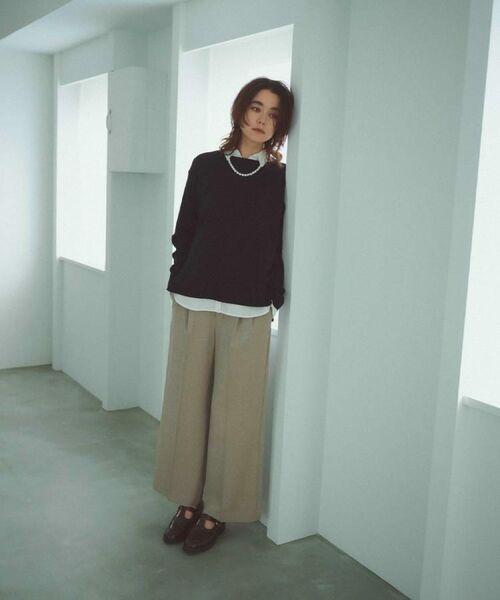 OPAQUE.CLIP / オペーク ドット クリップ ニット・セーター | ボートネックニット/エクストラファインメリノウール【THEシリーズ/洗濯機OK】《8col/SS~LL》 | 詳細20