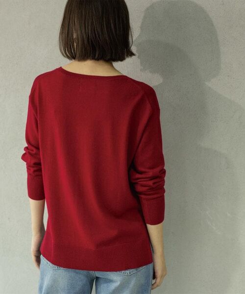 OPAQUE.CLIP / オペーク ドット クリップ ニット・セーター | ボートネックニット/エクストラファインメリノウール【THEシリーズ/洗濯機OK】《8col/SS~LL》 | 詳細29