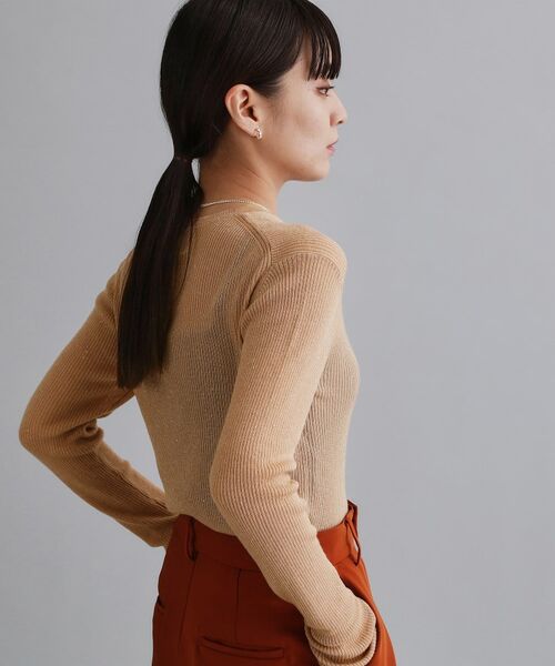 OPAQUE.CLIP / オペーク ドット クリップ ニット・セーター | 【es】ラメスパンコールリブニット【洗える】 | 詳細1