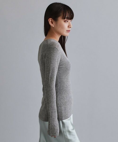 OPAQUE.CLIP / オペーク ドット クリップ ニット・セーター | 【es】ラメスパンコールリブニット【洗える】 | 詳細10