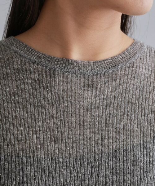 OPAQUE.CLIP / オペーク ドット クリップ ニット・セーター | 【es】ラメスパンコールリブニット【洗える】 | 詳細12