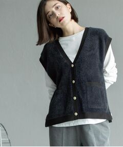 OPAQUE.CLIP / オペーク ドット クリップ ニット・セーター | フェザーヤーンニットベスト【洗濯機OK/抗ピル】