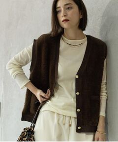 OPAQUE.CLIP / オペーク ドット クリップ ニット・セーター | フェザーヤーンニットベスト【洗濯機OK/抗ピル】