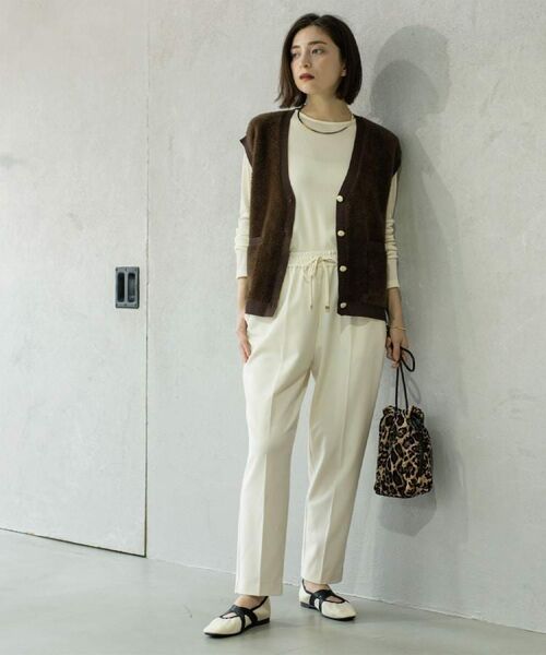 OPAQUE.CLIP / オペーク ドット クリップ ニット・セーター | フェザーヤーンニットベスト【洗濯機OK/抗ピル】 | 詳細11