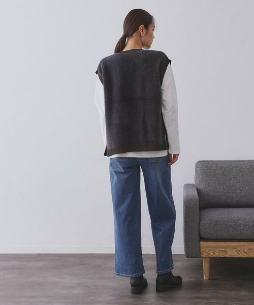 OPAQUE.CLIP / オペーク ドット クリップ ニット・セーター | フェザーヤーンニットベスト【洗濯機OK/抗ピル】 | 詳細19