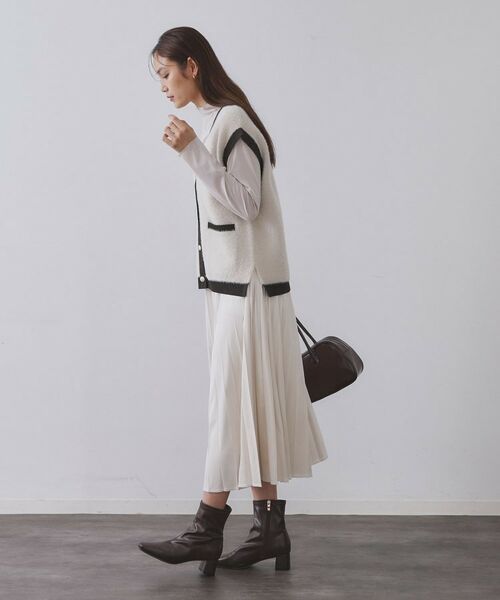 OPAQUE.CLIP / オペーク ドット クリップ ニット・セーター | フェザーヤーンニットベスト【洗濯機OK/抗ピル】 | 詳細27