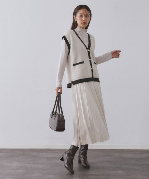 OPAQUE.CLIP / オペーク ドット クリップ ニット・セーター | フェザーヤーンニットベスト【洗濯機OK/抗ピル】 | 詳細28