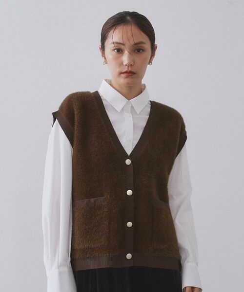 OPAQUE.CLIP / オペーク ドット クリップ ニット・セーター | フェザーヤーンニットベスト【洗濯機OK/抗ピル】 | 詳細30