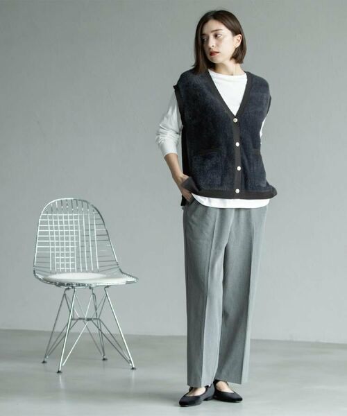 OPAQUE.CLIP / オペーク ドット クリップ ニット・セーター | フェザーヤーンニットベスト【洗濯機OK/抗ピル】 | 詳細6