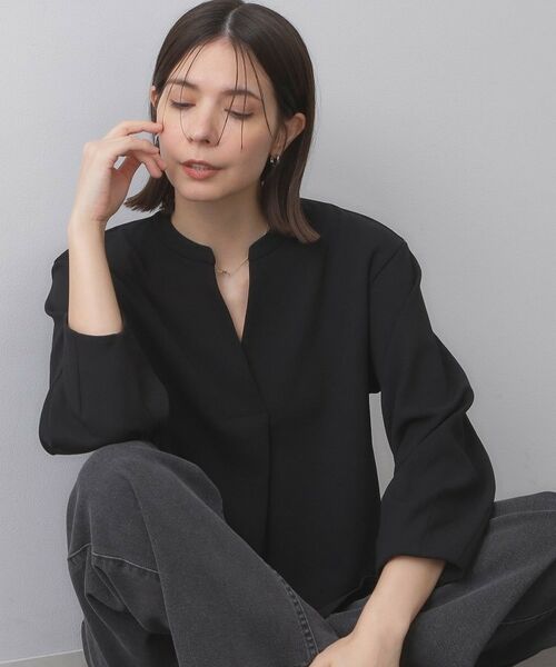 OPAQUE. CLIP/オペーク ドット クリップ スキッパートップス【吸水速乾/UVケア/洗濯機OK】 ブラック(019) 36(S) OPAQUE. CLIP/オペーク ドット クリップ スキッパートップス【吸水速乾/UVケア/洗濯機OK】 ブラック(019) 36(S)