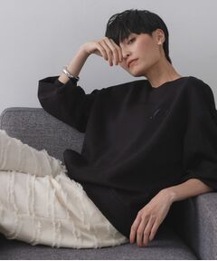 OPAQUE.CLIP / オペーク ドット クリップ カットソー | ワンポイント刺繍ダンボールトップス【UVケア/洗濯機洗い可】