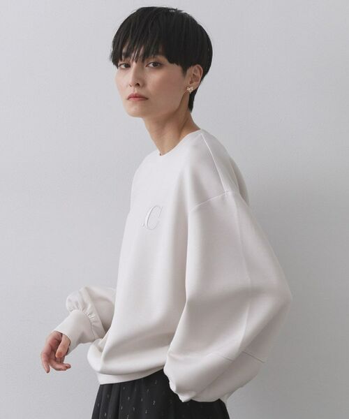 OPAQUE.CLIP / オペーク ドット クリップ カットソー | ワンポイント刺繍ダンボールトップス【UVケア/洗濯機洗い可】 | 詳細1