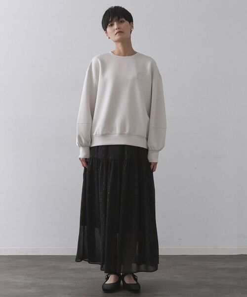 OPAQUE.CLIP / オペーク ドット クリップ カットソー | ワンポイント刺繍ダンボールトップス【UVケア/洗濯機洗い可】 | 詳細2